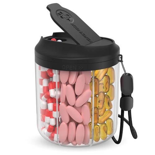 Pill dispenser with large - pill,
