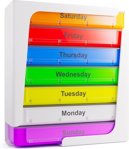 Weekly stackable pill box - pill,
