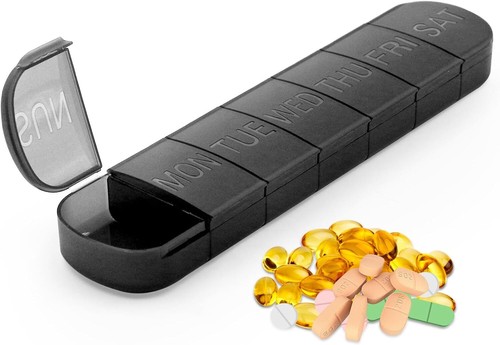 Portable day pill organizer - portable,