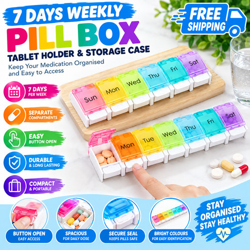 Pill organiser day weekly - pill,