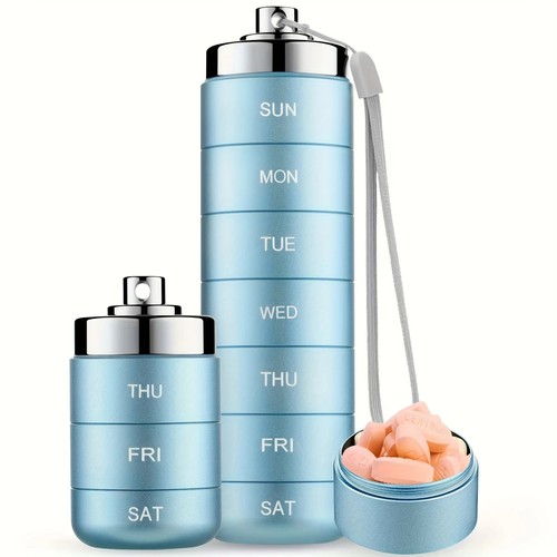 Weekly metal pill case - pill,