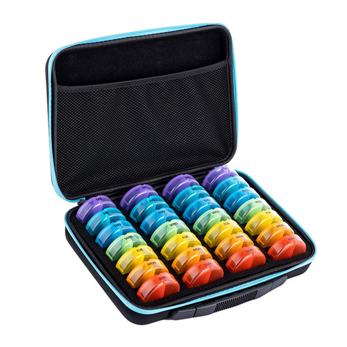 Monthly pill organizer - organizer, box