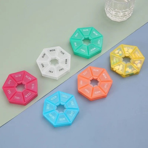 Day pill round box one - day,