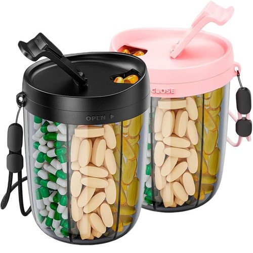 Portable large pill - large, bottle