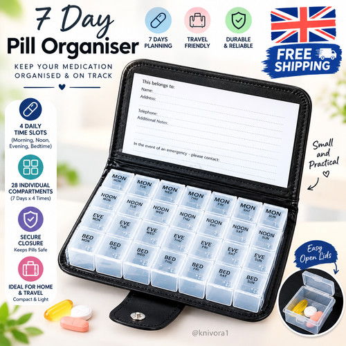 Large day weekly pill box - large, 7
