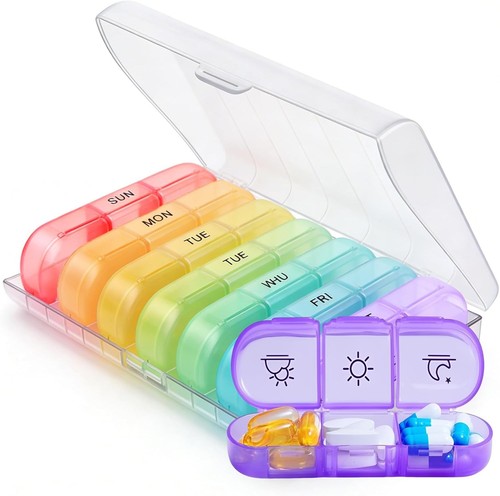 Portable day pill organiser - pill,