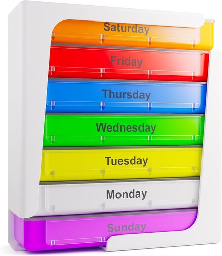 Weekly stackable pill box - weekly,