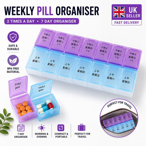 Weekly pill box 7 - weekly, day